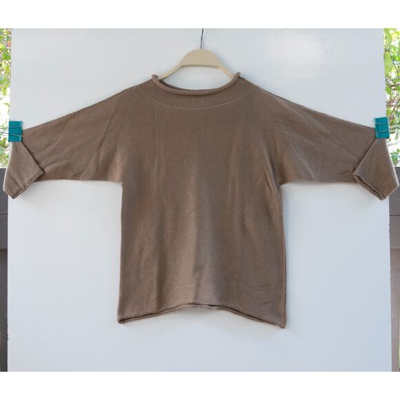Vintage Geoffrey Beene Knitted Mock Neck Womens Top Bronze Size Small - Picture 1 of 6